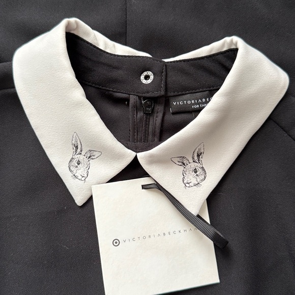 Victoria Beckham | Black bunny printed collar sheath dress - Picture 16 of 16